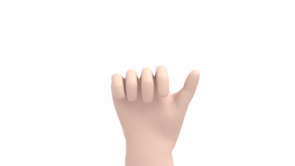 Şeffaf Bir Arkaplanda Parmaklarıyla Sayarak — Stok video