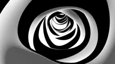 Siyah beyaz çizgili tünel giriş döngüsü 4k