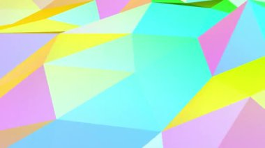 Colorful abstract polygonal wave intro able to loop seamless 4k
