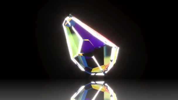 Алмазний Камінь Дзеркальній Поверхні Здатний Циклічно Безшовно — стокове відео