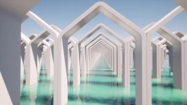 New architecture in the ocean resort White Arches 4k