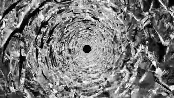 Довгий Великий Скляний Тунель Супер Повільний Рух — стокове відео