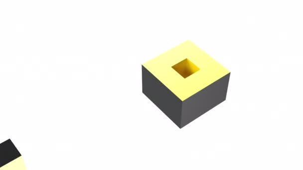 Коробка Куб Прозрачном — стоковое видео
