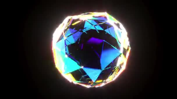 Алмазна Сфера Введення Здатна Циклічно Безшовно — стокове відео