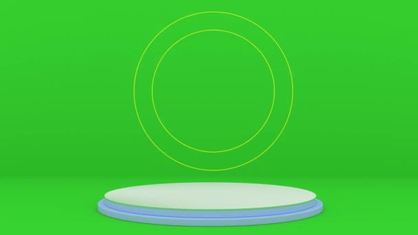Etapa Verde Mockup Cercuri Neon Clipi — Videoclip de stoc