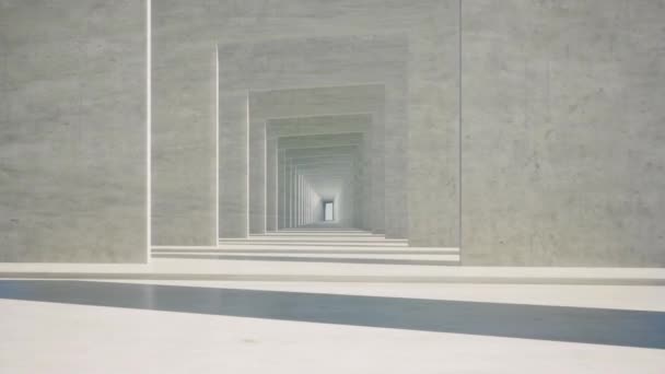 Bagian Arsitektur Terbaru Batu Langkah Lobi Besar — Stok Video