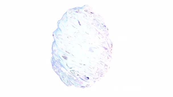 Скляне Яйце Прозорому Здатне Циклічно Безшовно — стокове відео