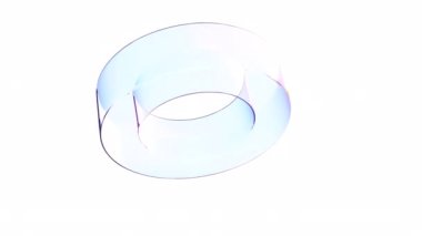 Şeffaf 4k döngü üzerinde holografik tüp