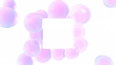 Şeffaf 4k üzerinde yumuşak pembe küreler.