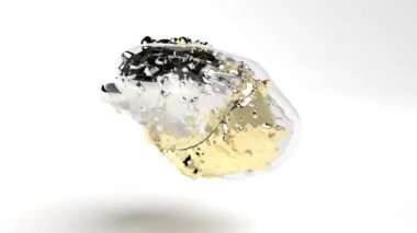 Şeffaf 4k üzerinde gümüş renkli organik bir nesne.