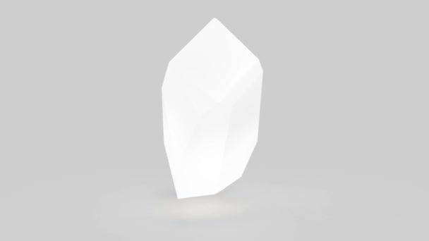 Bianco Prezioso Cristallo Ruota Retro Grigio Grado Loop Senza Soluzione — Video Stock