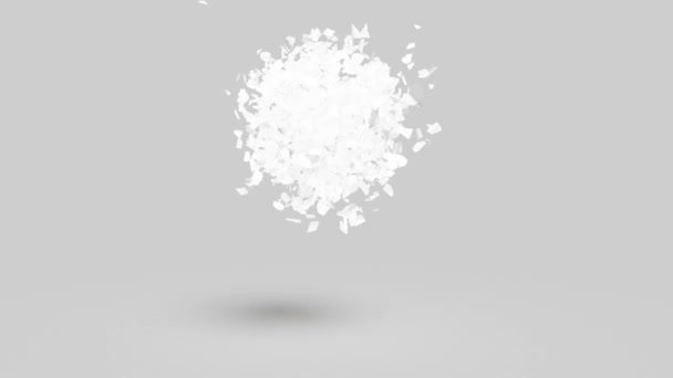 Esplosione Stella Cristallo Sul Retro Grigio Super Slow Motion 1000 — Video Stock