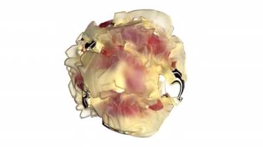 Geriye doğru saydam 4k üzerinde cam altın kırmızı sıvı.