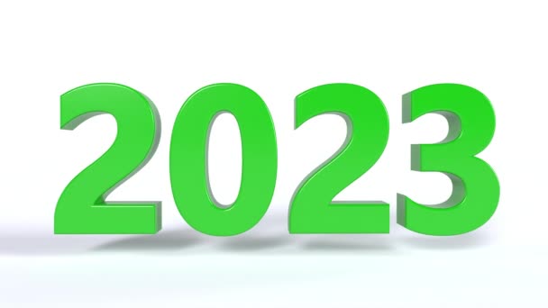 Año Nuevo Verde 2023 Cambio Rojo 2024 Evento Épico — Vídeos de Stock