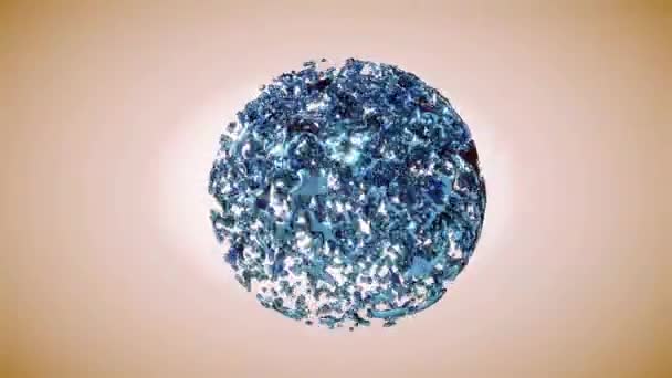 Sphère Métallique Liquide Intro Brillance Futuriste — Video
