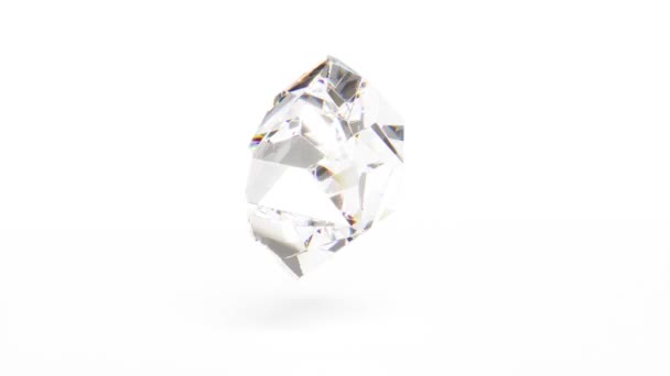 Kristal Mücevher Parlak Beyaz Sırtında Döndür Giriş Sonsuz — Stok video