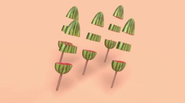 Karpuz meyvesi dilimi organik gıdalar.