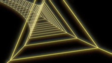 Neon tünel üçgeni sonsuz 4k döngü yapabilir