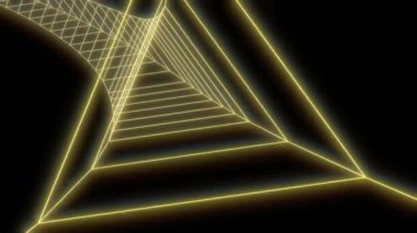 Neon tünel üçgeni sonsuz 4k döngü yapabilir