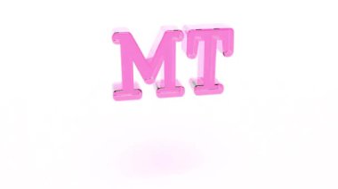 Beyaz arkaplandaki ticari marka metnini imzalayın Rengi sonsuz 4k döngüsünü değiştirebilir