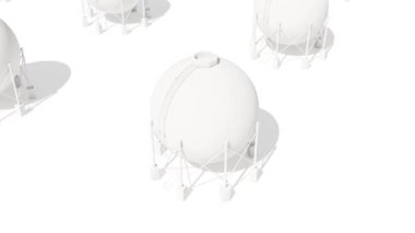 Beyaz benzin istasyonu daha yuvarlak 4k