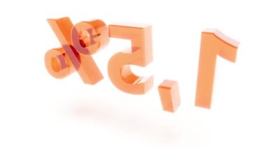 Renkli cam% 1,5 beyaz bg 4k üzerinde dönüyor