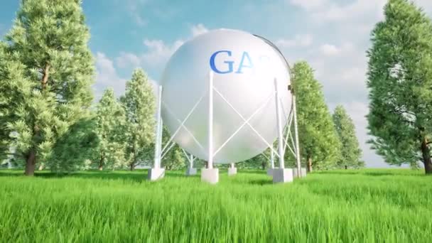 Spherical Gas Station Natural Oil Tank — ストック動画