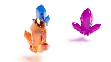 Spektrum Parlak cam kristaller sonsuz 4k döngü yapabilir