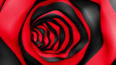 3D Radikal siyah şerit sonsuz 4k döngü yapabilir.