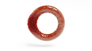 Tatlı karamel çemberi etrafında döndür sonsuz 4k