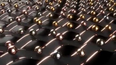 Virajda yuvarlanan metal toplar sonsuz 4k