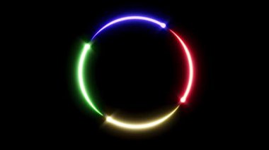 Renkli çember ok yükleyici sonsuz 4k döngü yapabiliyor