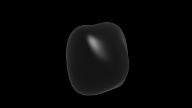 Siyah küre koyu bg üzerinde döndür. Sonsuz 4k