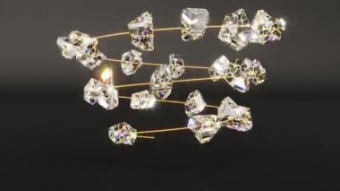 Mücevher taşları sonsuz sarmal üzerinde hareket eder.