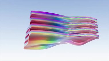 Gökkuşağı cam dalgası gökyüzü bg sonsuz 4k döngü yapabilir