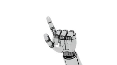 Robot Kol eli beyaz bg 'ye çift tıklıyor. Sonu gelmeyen 4k' yi döndürebiliyor.