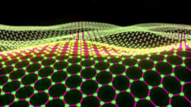 Parlak Altıgen ızgara Soyut Teknoloji bg sonsuz 4k döngü yapabiliyor