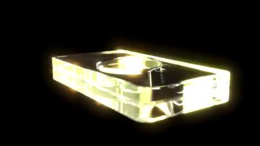 Siyah bg üzerindeki sarı kutular sonsuz 4k döndürür