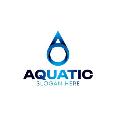 A Harfi Aqua Logo Vektör Tasarımı