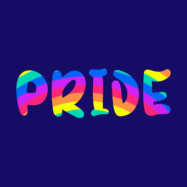 Pride Text Lettering Pride Hónap Ünnepe Vagy Poszter — Stock Vector