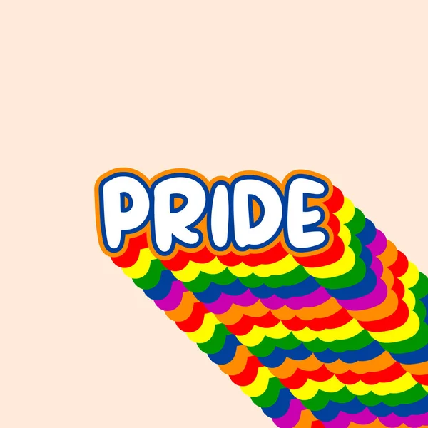 Pride Text Lettering Pride Hónap Ünnepe Vagy Poszter — Stock Vector