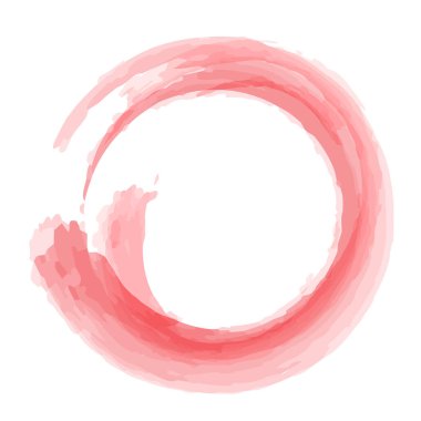 Çember ya da Dairesel Şekil ve Soyut Biçimli Suluboya Çerçeve Fırça Koleksiyon Vektörü