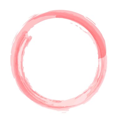 Çember ya da Dairesel Şekil ve Soyut Biçimli Suluboya Çerçeve Fırça Koleksiyon Vektörü