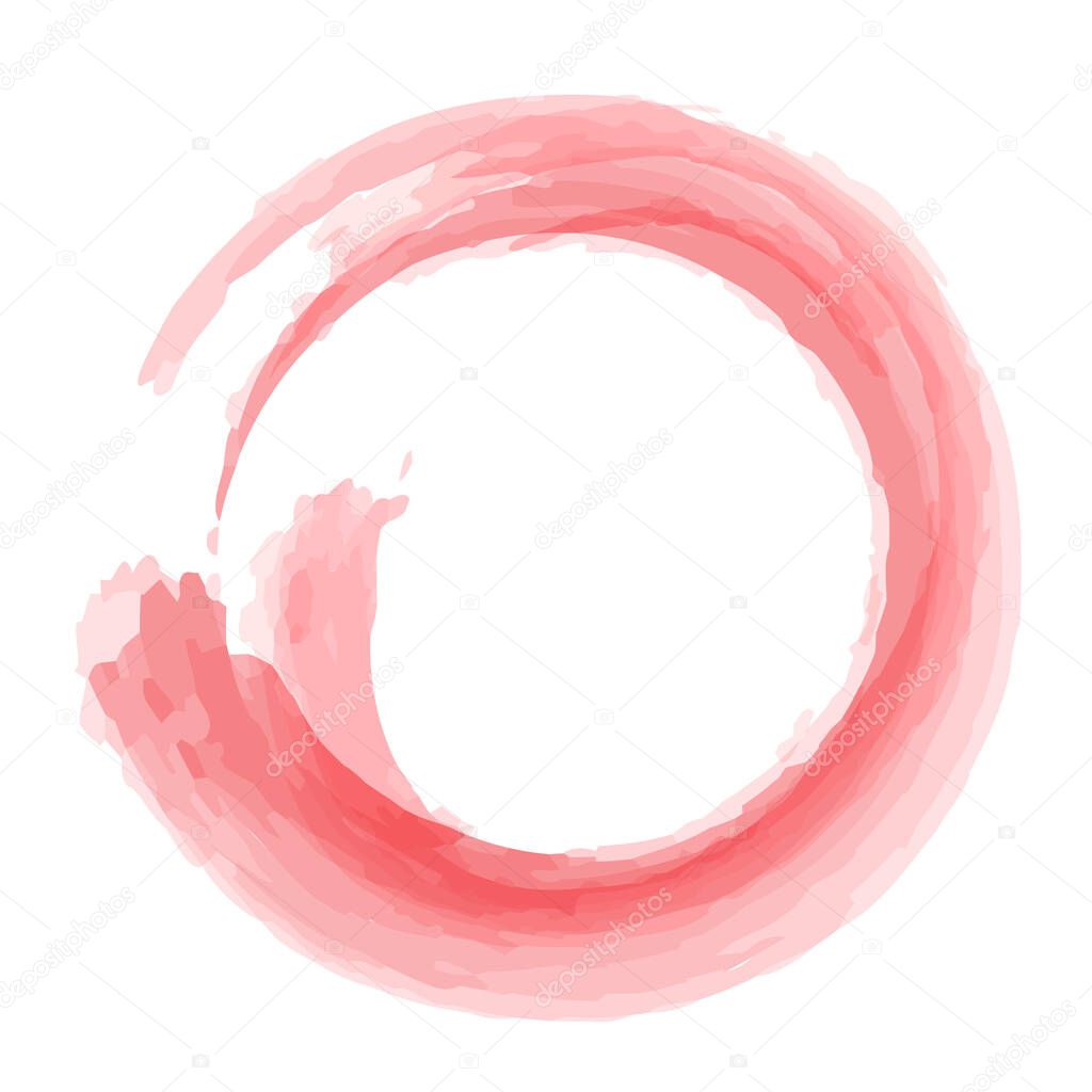 Watercolor Frame Brush Collection Vector with Circle or Circular Shape and Abstract Style