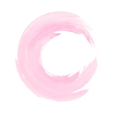 Çember veya Dairesel Şekil ve Soyut Biçimli Suluboya Çerçeve Fırça Vektörü