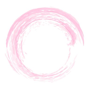 Çember veya Dairesel Şekil ve Soyut Biçimli Suluboya Çerçeve Fırça Vektörü