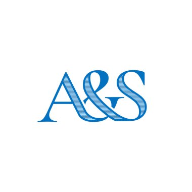 Harf A & S Monogram Logo Vektör Tasarımı