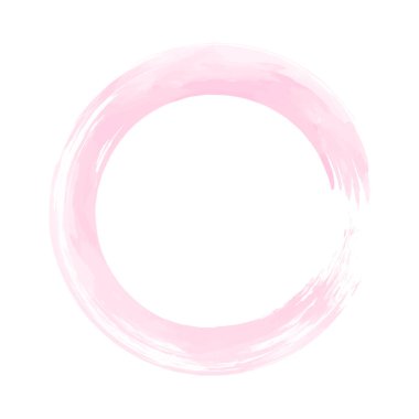 Çember veya Dairesel Şekil ve Soyut Biçimli Suluboya Çerçeve Fırça Vektörü