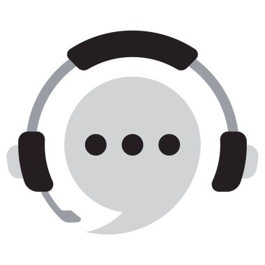 Müşteri hizmetleri, gerçek zamanlı mesajlaşma, destek merkezi ve iletişim uygulamaları için tasarlanmış sohbet balonu simgesi