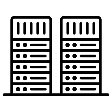 Sunucu altyapısı ve sunucu için özet veri kaynağı simgesi